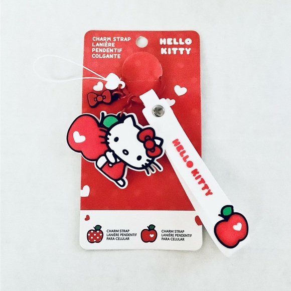 Sanrio Hello Kitty Apple Collection Phone Charm Strap(White) - Picture 3 of 3